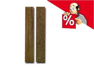 2 Stück Minikantel Nogal, ca. 25 x 25 x 145 mm