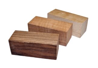 Nussbaum Kantel, 40 x 40 x 100 mm, 3 Stück mit Stufenbohrung