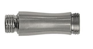 Edelstahl-Griffstück für dns-MASTER, fertig gedreht, mit Schaft- und Kopf-Gewinde