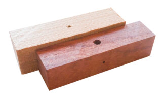 Korkenzieherrohlinge Bubinga u. Kirsche, fertig gebohrt, ca. 25x25 x 120 mm