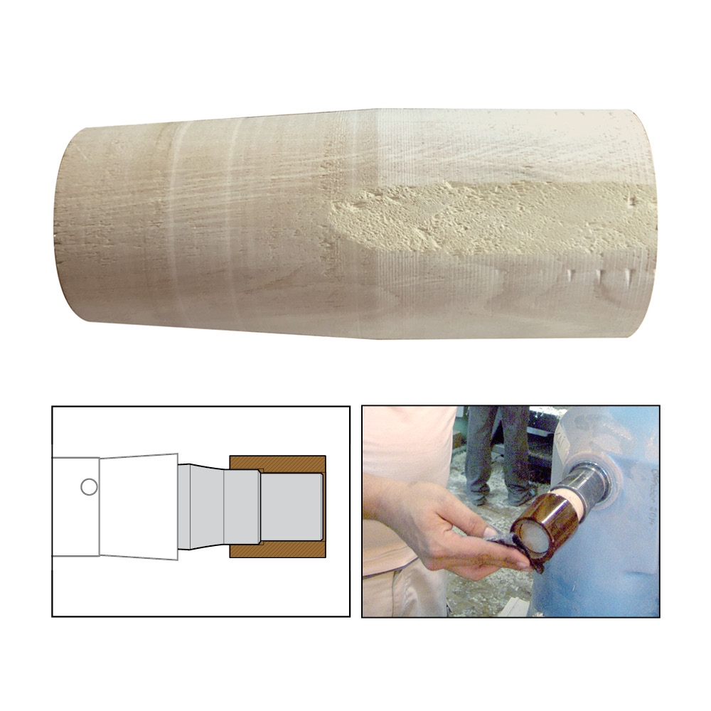 Hainbuche Ø50 x 100 mm, 2 St. mit Konus für dns-Einschlagfutter Ø45mm