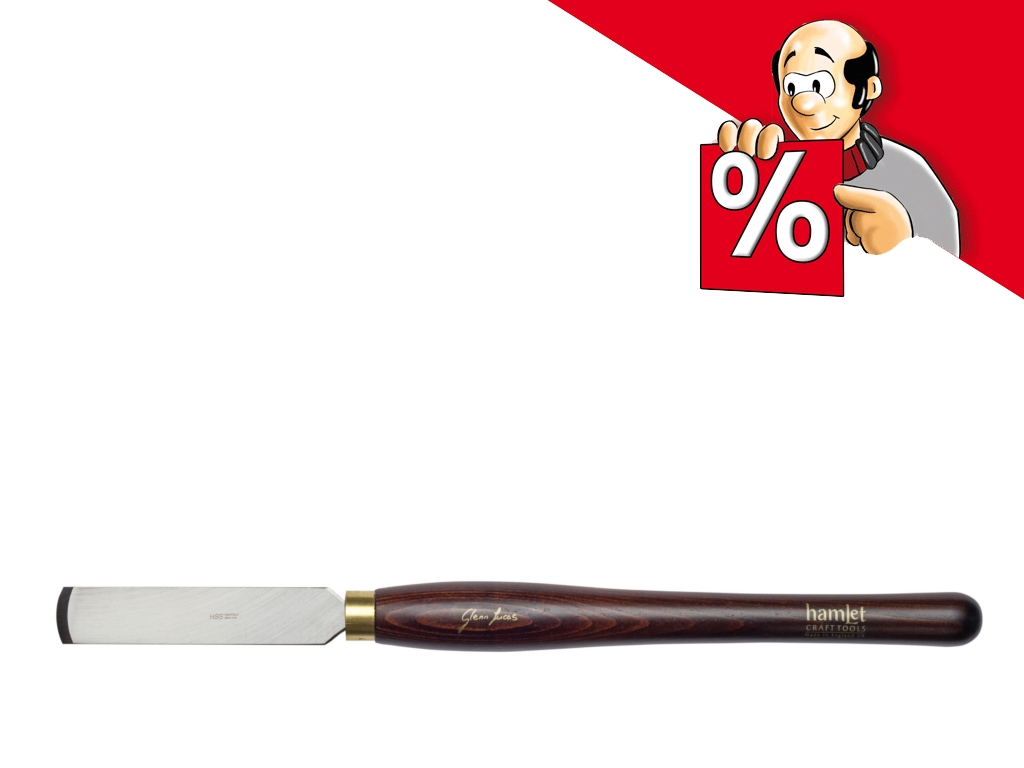 Glenn Lucas Signature Tools: GL2 36 mm-Schaber, leicht gerundet, Doppelballen