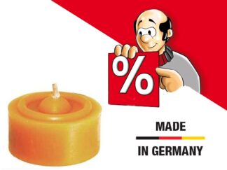 Bienenwachs-Teelicht, Ø 37 x 20 mm, 10 Stück, ab € 0,61 pro Stk.