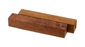 2 Stück Minikantel Bubinga, ca. 25 x 25 x 140 mm